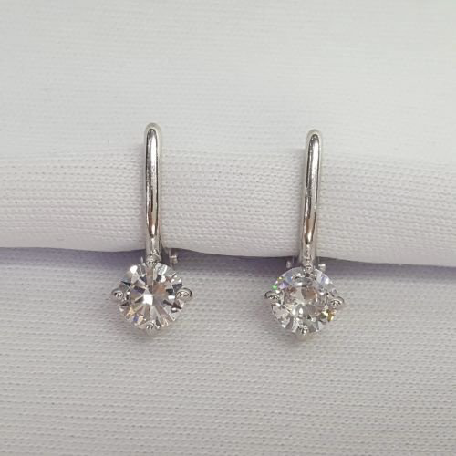 Серьги Diamant 94-120-01648-1 вес 2.25 г серебро, фианит купить,NaN