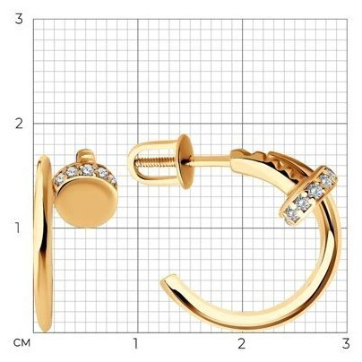 Серьги Diamant 93-122-02016-1 вес 3.61 г серебро, фианит купить,NaN
