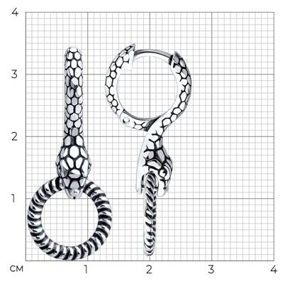 Серьги Diamant 95-121-02293-1 вес 5.25 г серебро, без вставок купить,NaN
