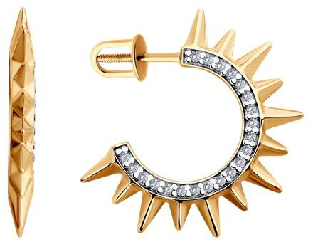 Серьги Diamant 93-122-02102-1 вес 3.63 г серебро, фианит купить,NaN