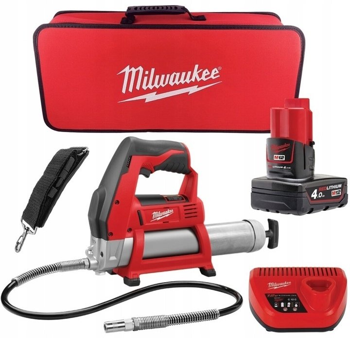 Плунжерный шприц Milwaukee аккумуляторный M12 GG-401B 4933441675 400 куб. см 562 атм