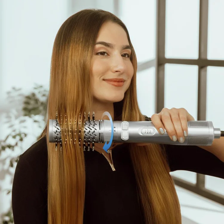 Фен-щетка Cecotec CeramicCare Gyro 6 в 1 серебряный