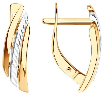 Серьги Diamant 51-120-02850-1 вес 2.08 г золото, без вставок купить,NaN