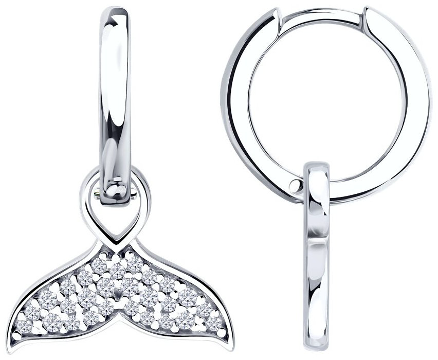 Серьги Diamant 94-121-00011-1 вес 3.41 г серебро, фианит купить,NaN