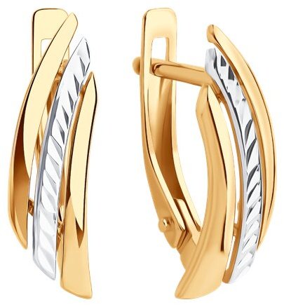 Серьги Diamant 51-120-02850-1 вес 2.08 г золото, без вставок купить,NaN