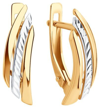 Серьги Diamant 51-120-02850-1 вес 2.08 г золото, без вставок купить,NaN