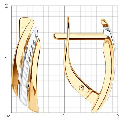 Серьги Diamant 51-120-02850-1 вес 2.08 г золото, без вставок купить,NaN