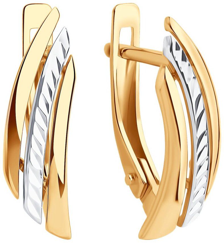 Серьги Diamant 51-120-02850-1 вес 2.11 г золото, без вставок купить,NaN