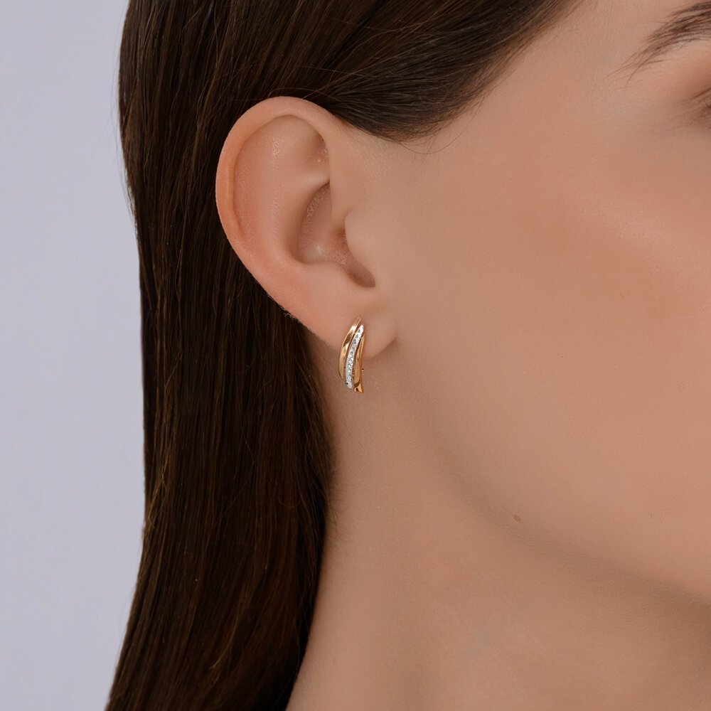 Серьги Diamant 51-120-02850-1 вес 2.11 г золото, без вставок купить,NaN