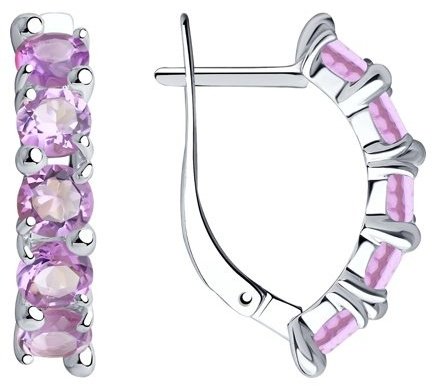 Серьги Diamant 94-320-00346-3 вес 3.19 г серебро, топаз купить,NaN