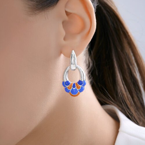 Серьги Diamant 94-121-00031-1 вес 9.66 г серебро, эмаль купить,NaN