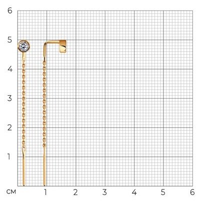 Серьги Diamant 51-123-00503-1 вес 1.05 г золото, фианит купить,124000