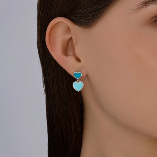 Серьги Diamant D94-122-02232-1_s вес 2.19 г серебро, эмаль купить,NaN