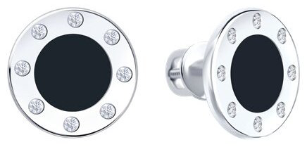 Серьги Diamant D94-122-02235-1_s вес 2.19 г серебро, фианит, эмаль купить,NaN