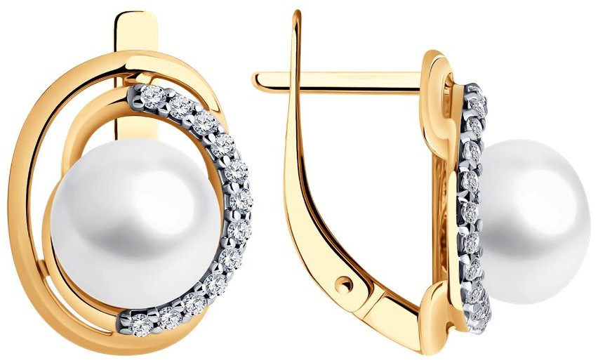 Серьги Diamant 93-320-01927-1 вес 3.99 г серебро, фианит купить,NaN