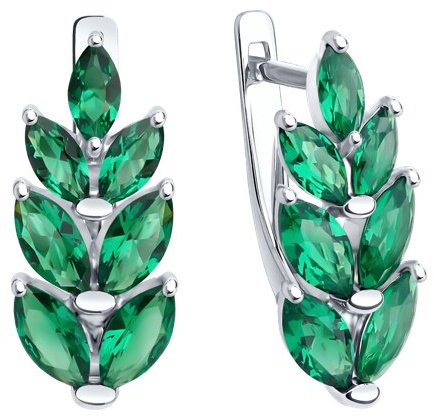 Серьги Diamant 94-320-02172-1 вес 2.99 г серебро, ситалл купить,NaN