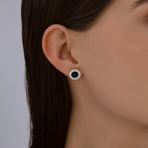 Серьги Diamant D94-122-02235-1_s вес 2.19 г серебро, фианит, эмаль купить,NaN