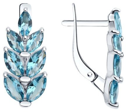 Серьги Diamant 94-320-02172-2 вес 2.96 г серебро, ситалл купить,NaN