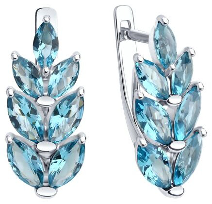 Серьги Diamant 94-320-02172-2 вес 2.96 г серебро, ситалл купить,NaN