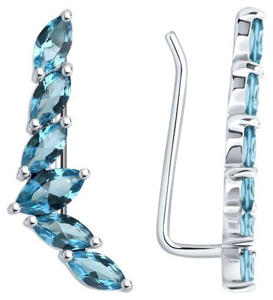 Серьги Diamant 94-320-02173-1 вес 1.72 г серебро, ситалл купить,NaN
