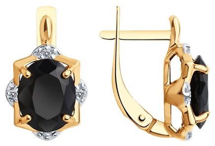 Серьги Diamant 93-320-01953-1 вес 3.72 г серебро, шпинель купить,NaN