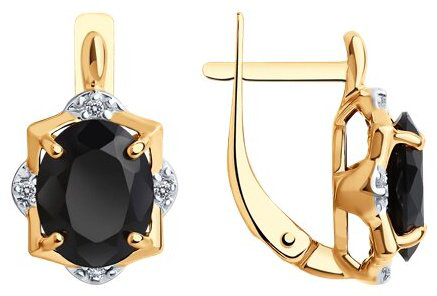 Серьги Diamant 93-320-01953-1 вес 3.72 г серебро, шпинель купить,NaN
