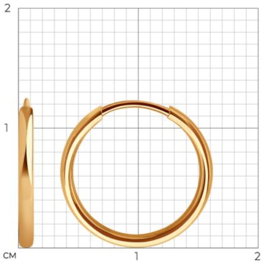 Серьги Diamant 51-124-01587-1 вес 0.59 г золото, без вставок купить,NaN