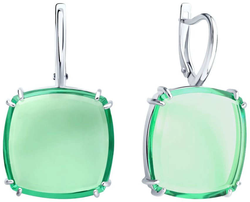 Серьги Diamant 94-320-02313-2 вес 11.84 г серебро, ситалл купить,NaN