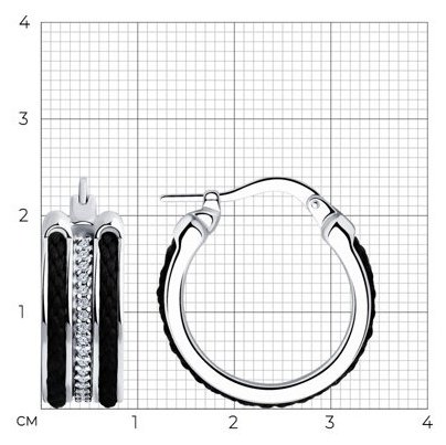 Серьги Diamant 94-120-01814-1 вес 8.94 г серебро, фианит купить,NaN