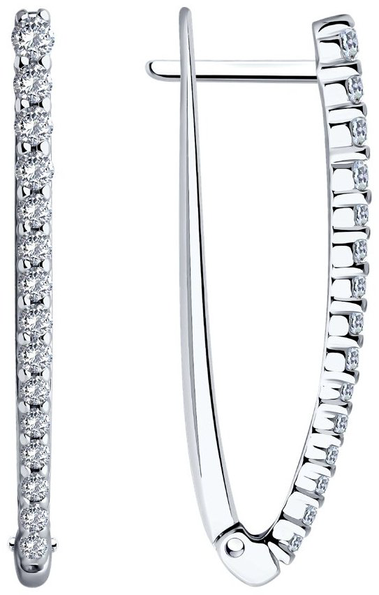 Серьги Diamant 94-120-01847-1 вес 3.03 г серебро, фианит купить,NaN