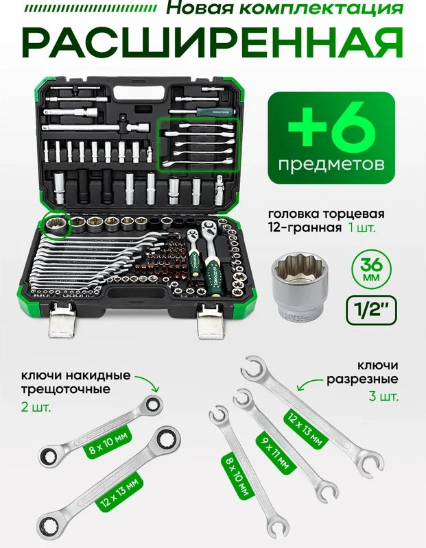 Набор инструментов универсальный 131 в 1 ROCKFORCE RF-41252-5 Premium