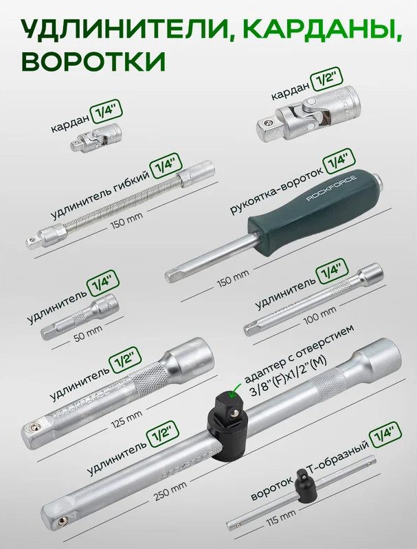 Набор инструментов универсальный 131 в 1 ROCKFORCE RF-41252-5 Premium