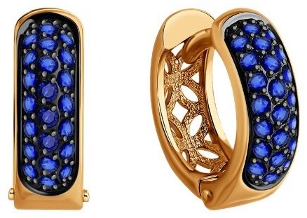 Серьги Diamant 51-220-02498-1_s вес 3.69 г золото, сапфир купить,NaN