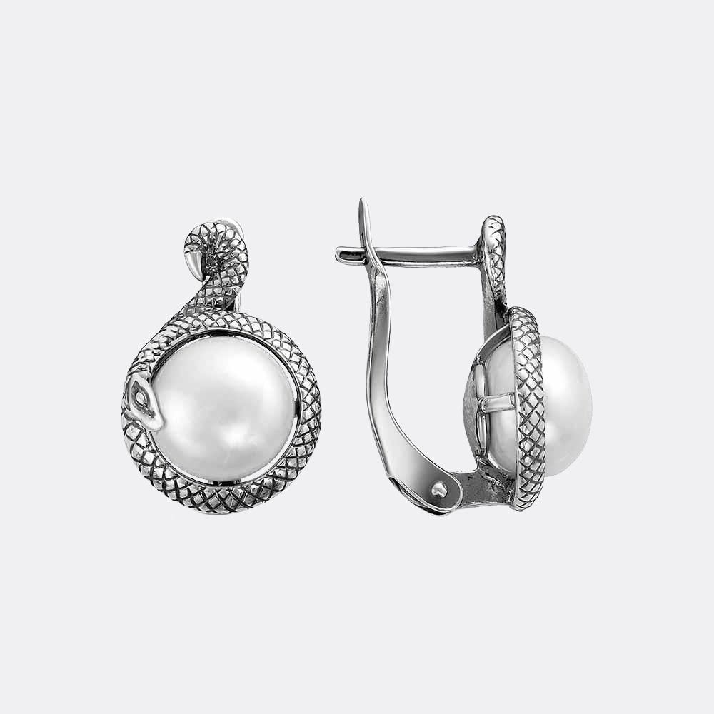Серьги Красная пресня 33312284_k вес 6.9 г серебро, жемчуг купить,NaN
