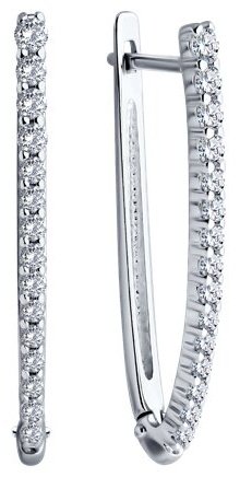Серьги Diamant 94-120-01847-1 вес 3.36 г серебро, фианит купить,NaN