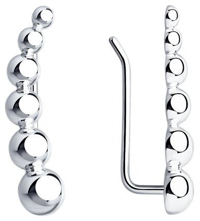 Серьги Diamant 94-120-01506-1 вес 3.81 г серебро, без вставок купить,NaN