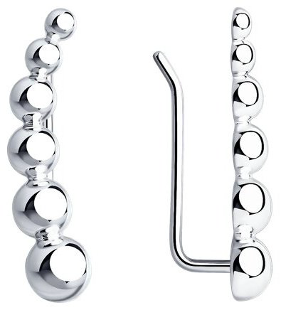 Серьги Diamant 94-120-01506-1 вес 3.81 г серебро, без вставок купить,NaN