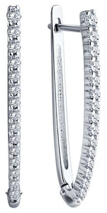 Серьги Diamant 94-120-01847-1 вес 3.37 г серебро, фианит купить,NaN