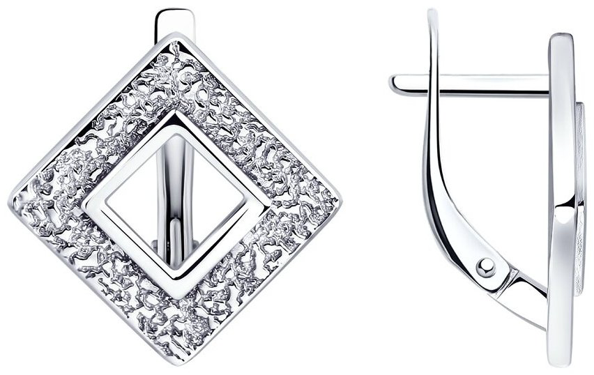 Серьги Diamant 94-120-01508-1 вес 1.55 г серебро, без вставок купить,NaN