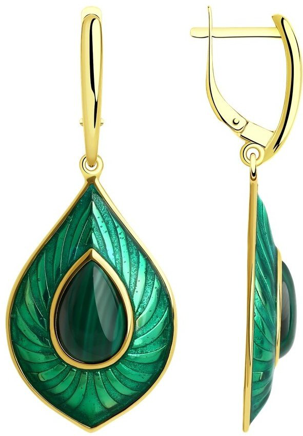 Серьги Diamant 93-321-01688-1 вес 8.54 г серебро, эмаль купить,NaN