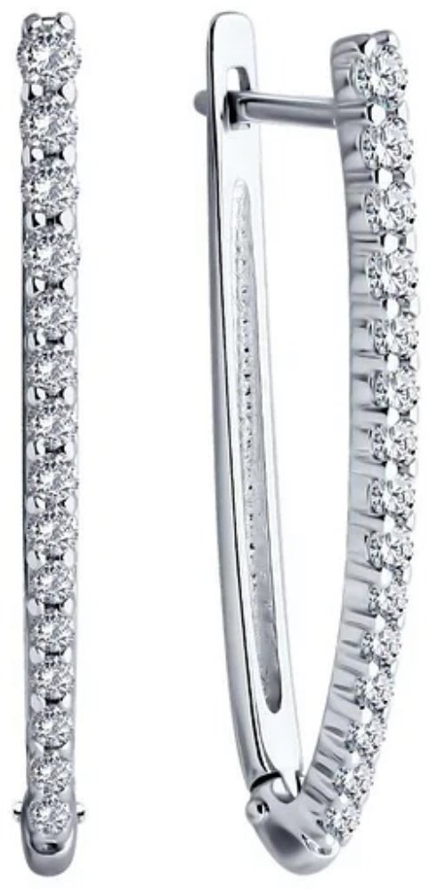 Серьги Diamant 94-120-01847-1 вес 3.37 г серебро, фианит купить,NaN