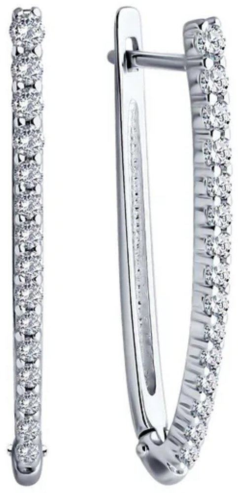 Серьги Diamant 94-120-01847-1 вес 3.37 г серебро, фианит купить,NaN
