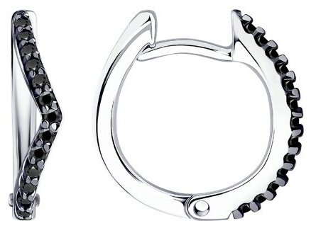 Серьги Diamant 94-120-01511-1 вес 1.88 г серебро, фианит купить,NaN
