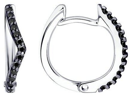 Серьги Diamant 94-120-01511-1 вес 1.88 г серебро, фианит купить,NaN