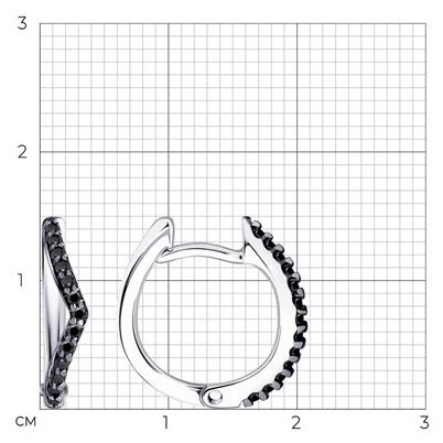 Серьги Diamant 94-120-01511-1 вес 1.88 г серебро, фианит купить,NaN