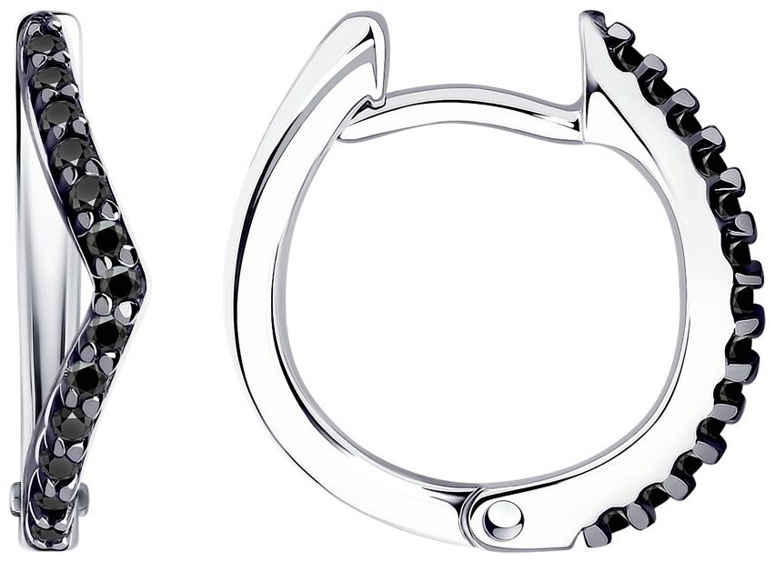 Серьги Diamant 94-120-01511-1 вес 2.04 г серебро, фианит купить,NaN