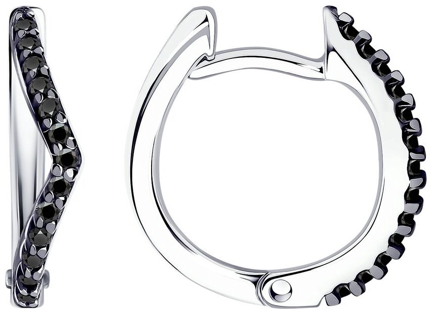 Серьги Diamant 94-120-01511-1 вес 2.04 г серебро, фианит купить,NaN