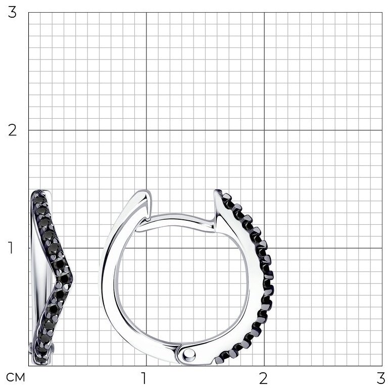 Серьги Diamant 94-120-01511-1 вес 2.04 г серебро, фианит купить,NaN