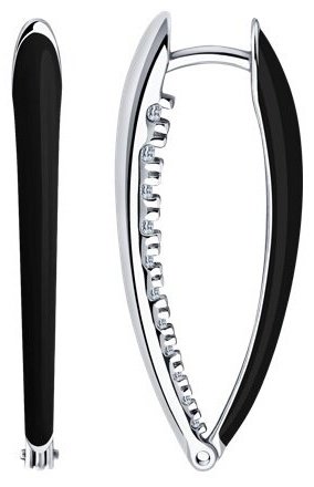 Серьги Diamant 94-120-01883-2 вес 6.02 г серебро, фианит купить,NaN