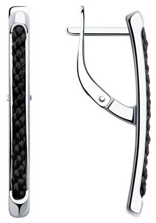 Серьги Diamant 94-120-01886-1 вес 2.81 г серебро, без вставок купить,NaN